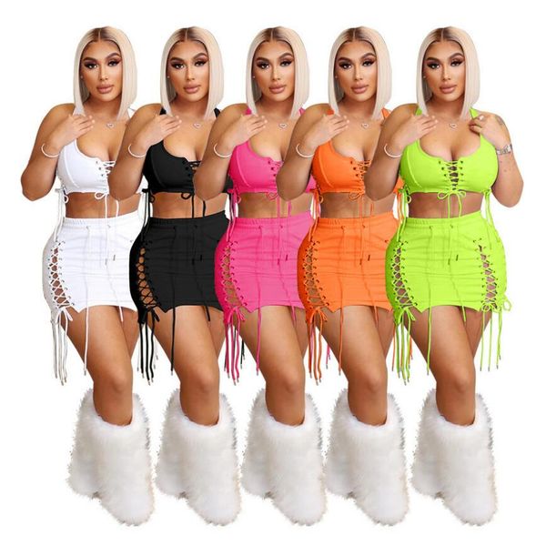 holes bandage skirts women summer dress sets wholesale business bulk y2k clothes female party wear crop vest bodycon cross band mini dresses, White
holes bandage skirts women summer dress sets wholesale business bulk y2k clothes female party wear crop vest bodycon cross band mini dresses, White