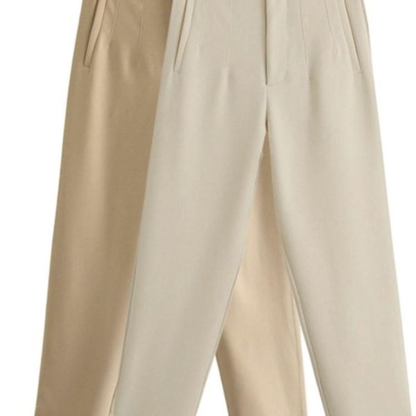 aonibeier women spring trousers suits high waisted pant fashion office lady beige elegant casual famale stright pants 220311, Black;white
aonibeier women spring trousers suits high waisted pant fashion office lady beige elegant casual famale stright pants 220311, Black;white