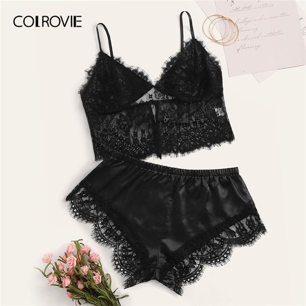 colrovie black eyelash floral lace lingerie set intimate solid lingerie set underwear bra set y200415, Red;black
colrovie black eyelash floral lace lingerie set intimate solid lingerie set underwear bra set y200415, Red;black