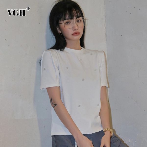 white casual t shirt for women o neck short sleeve patchwork diamonds korean loose shirts female summer fashion style 210507
white casual t shirt for women o neck short sleeve patchwork diamonds korean loose shirts female summer fashion style 210507