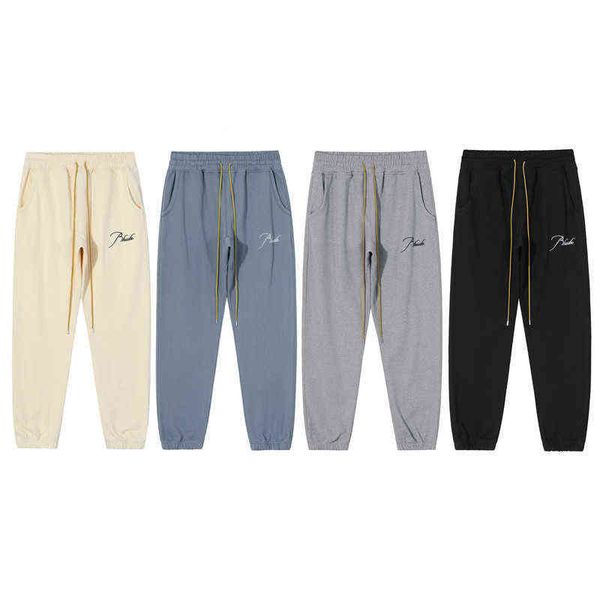men's fashion hoodie brand jogger joggers 22ss american correct style high street rhude embroidered slogan drawstring pants bodysuit le, Black
men's fashion hoodie brand jogger joggers 22ss american correct style high street rhude embroidered slogan drawstring pants bodysuit le, Black