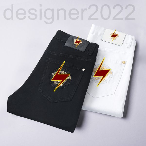 men's jeans designer high-quality medusa jeans men's autumn elastic slim fit small leg straight pants 7s71, Blue
men's jeans designer high-quality medusa jeans men's autumn elastic slim fit small leg straight pants 7s71, Blue