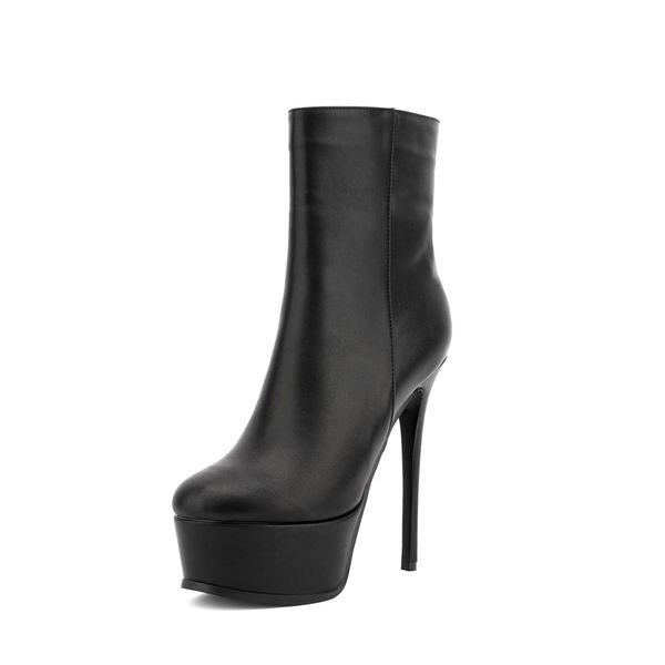 2022 women's boots autumn winter new european and american fashion stiletto heels thick bottom round toe side zipper ankle boots, Black
2022 women's boots autumn winter new european and american fashion stiletto heels thick bottom round toe side zipper ankle boots, Black