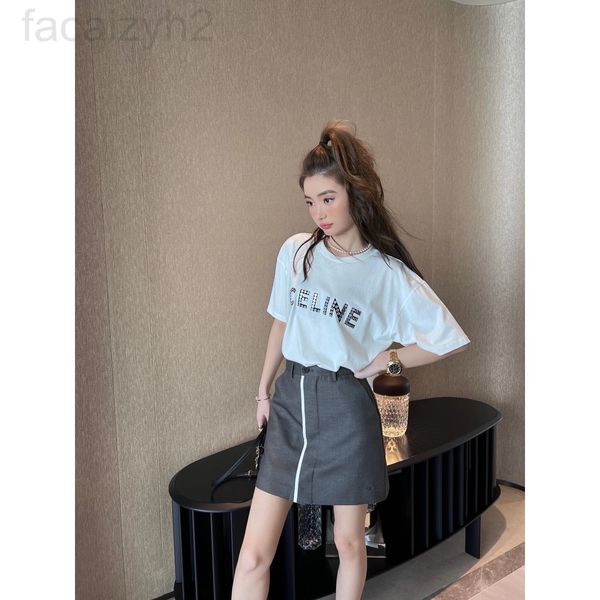 women's t-shirt designer chaopai 22 early spring new rivet bead letter sweet simple generous loose casual short sleeve kkkn, White
women's t-shirt designer chaopai 22 early spring new rivet bead letter sweet simple generous loose casual short sleeve kkkn, White