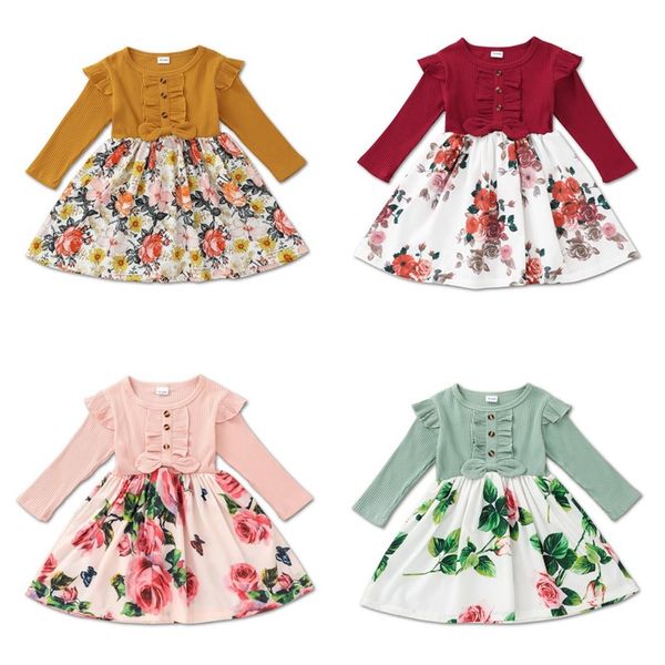 toddler kids girl's dresses clothing sets floral print long sleeve baby dress 1073 e3, Red;yellow
toddler kids girl's dresses clothing sets floral print long sleeve baby dress 1073 e3, Red;yellow
