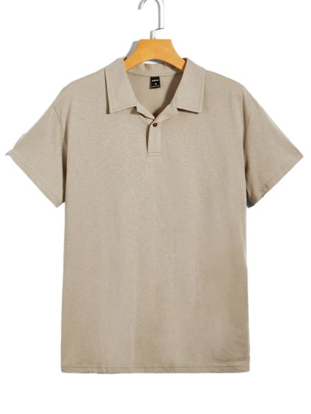 men button front polo shirt h08l#, White;black