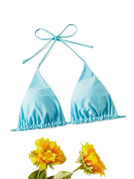 plus plain halter triangle bikini d4w0#, Black
plus plain halter triangle bikini d4w0#, Black