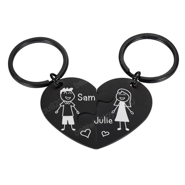 valentine's day customized couple keychain set heart shape key chain personalized gift to girlfriend boyfriend, Silver
valentine's day customized couple keychain set heart shape key chain personalized gift to girlfriend boyfriend, Silver
