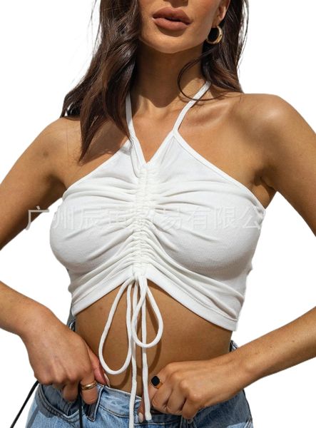 ins2021 net red european and american slim rib vest v-neck lace-up women's vest h69l#, White
ins2021 net red european and american slim rib vest v-neck lace-up women's vest h69l#, White