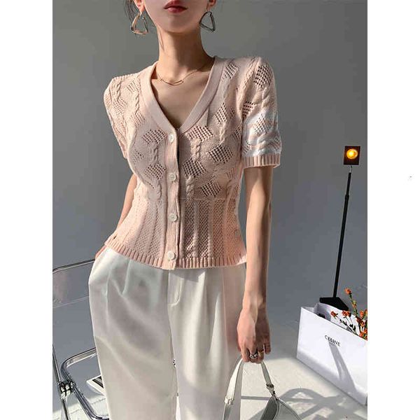 women's knits & tees women's summer hollowed out design v-neck knitted annie worry british slim short sleeved cardigan o29j, White
women's knits & tees women's summer hollowed out design v-neck knitted annie worry british slim short sleeved cardigan o29j, White
