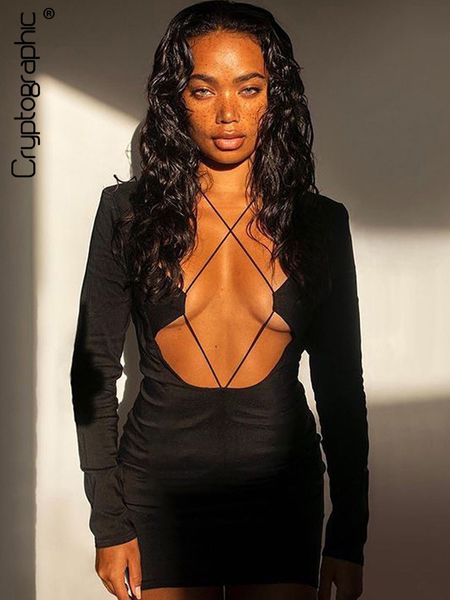 bandage lace up long sleeve mini dress elegant fashion outfits club party cut out dresses bodycon 2022, Black;gray
bandage lace up long sleeve mini dress elegant fashion outfits club party cut out dresses bodycon 2022, Black;gray