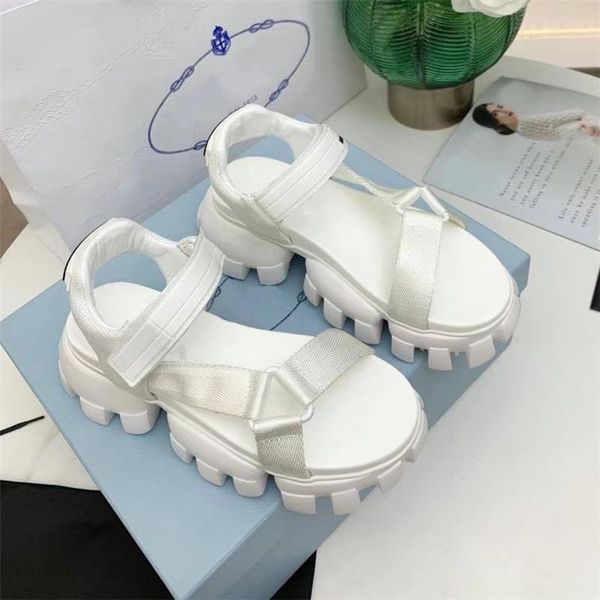 nylon bands women sandals buckle strap platform shoes rubber sole chunky slippers designers flat slides flip flops monolith canvas, Black
nylon bands women sandals buckle strap platform shoes rubber sole chunky slippers designers flat slides flip flops monolith canvas, Black