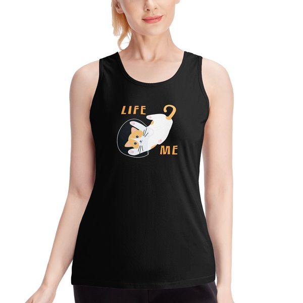 women's tank stringer tank 100% soft cotton casual style comfortable wear simple and versatile, Black
women's tank stringer tank 100% soft cotton casual style comfortable wear simple and versatile, Black