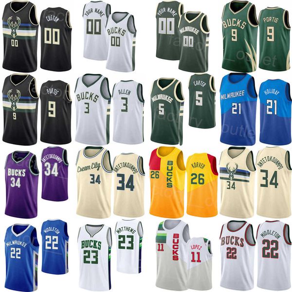 association basketball printed statement bobby portis jersey 9 george hill 3 khris middleton 22 giannis antetokounmpo 34 jrue holiday 21, Black
association basketball printed statement bobby portis jersey 9 george hill 3 khris middleton 22 giannis antetokounmpo 34 jrue holiday 21, Black
