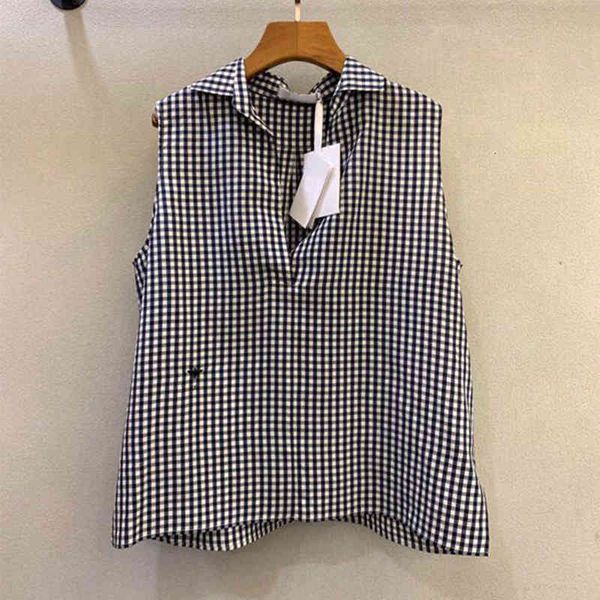 women's polos sleeveless plaid shirt female little bee embroidery buttonless pullover polo collar shirt thin loose d home summer, White
women's polos sleeveless plaid shirt female little bee embroidery buttonless pullover polo collar shirt thin loose d home summer, White