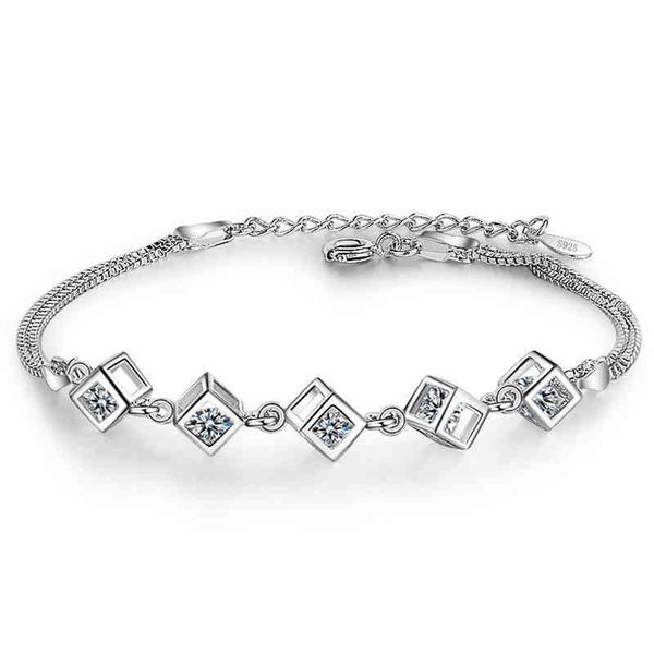 new 925 sier plated women bracelets fashion all-match square love wedding zircon bracelet jewelry gift, Golden;silver
new 925 sier plated women bracelets fashion all-match square love wedding zircon bracelet jewelry gift, Golden;silver