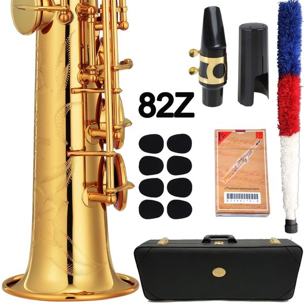 new mfc saxophone soprano 82z professional soprano sax custom gold lacquer single piece straight mouthpiece reeds neck case
new mfc saxophone soprano 82z professional soprano sax custom gold lacquer single piece straight mouthpiece reeds neck case