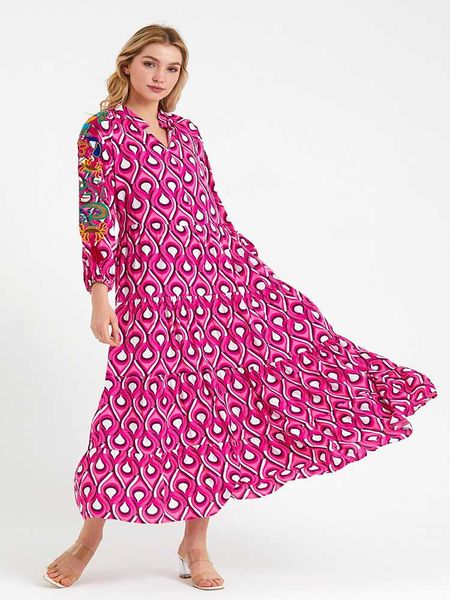 casual dresses embroidered sleeve long summer viscose dress 2022 season women's clothing fashion 3 color options, Black;gray
casual dresses embroidered sleeve long summer viscose dress 2022 season women's clothing fashion 3 color options, Black;gray