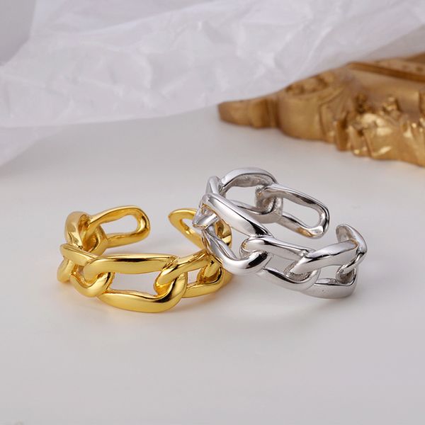 j1070 simple dign s925 sterling sier ring female ins cool fashion people open hollow chain index finger ring, Silver
j1070 simple dign s925 sterling sier ring female ins cool fashion people open hollow chain index finger ring, Silver