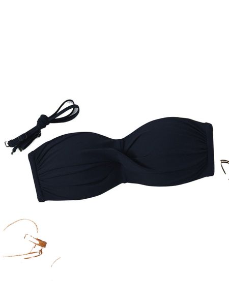 detachable strap twist bikini 78jc#, White;black