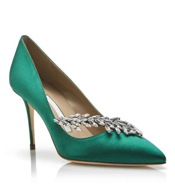 elegant bridal wedding dress sandals shoes nadira satin jewel buckle women's pumps pointed toe crystal leaf embellishment lady high hee, Black
elegant bridal wedding dress sandals shoes nadira satin jewel buckle women's pumps pointed toe crystal leaf embellishment lady high hee, Black