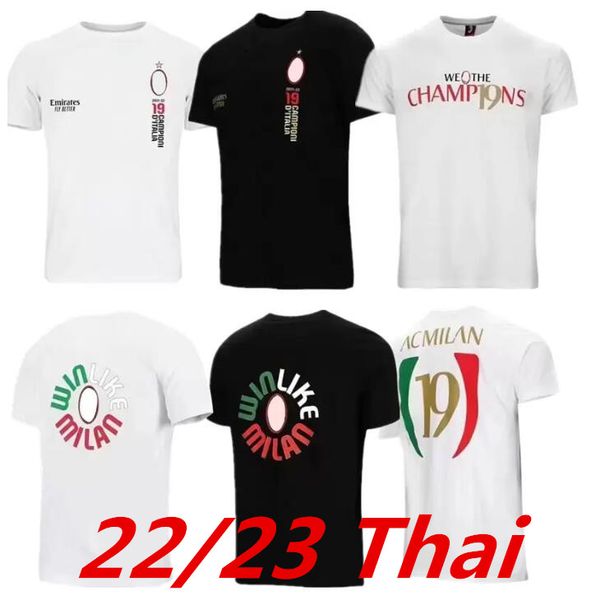 22 23 maglia ac milans ibrahimovic soccer jerseys 19 champions t-shirt giroud theo kessie tonali bennacer a.rebic brahim football shirt 999, Black;yellow