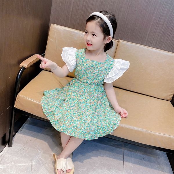 dress girl floral pattern dress for girl patchwork children dress summer costume for girls 210412, Red;yellow
dress girl floral pattern dress for girl patchwork children dress summer costume for girls 210412, Red;yellow