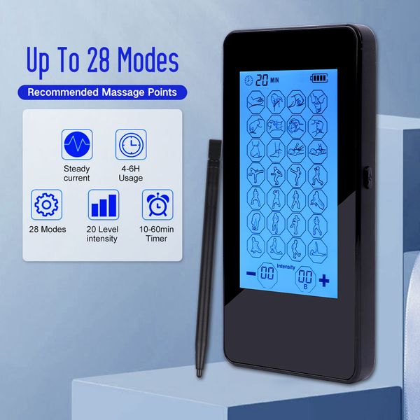28 modes tens ems physiotherapy massager rechargeable pain relieve full body massager touch screen multifunction massage machine
28 modes tens ems physiotherapy massager rechargeable pain relieve full body massager touch screen multifunction massage machine