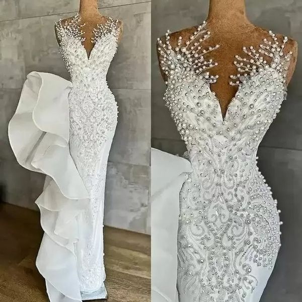 2022 gorgeous mermaid prom/evening dresses v-neck pearls sequins beads pearls satin party gowns floor length prom gowns, Black
2022 gorgeous mermaid prom/evening dresses v-neck pearls sequins beads pearls satin party gowns floor length prom gowns, Black