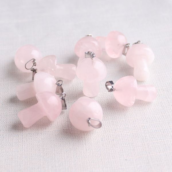 natural gem stone carved mushroom charms pink quartz crystal hand pendants for diy jewelry making necklace, Bronze;silver
natural gem stone carved mushroom charms pink quartz crystal hand pendants for diy jewelry making necklace, Bronze;silver