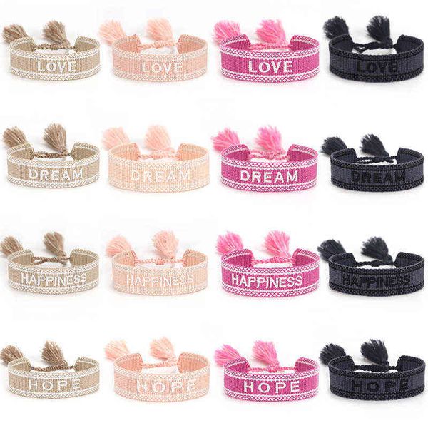 embroidered character letter wrist rope simple hand woven d home tassel 2022 latest designer fashion brand men and women same style bracelet, Golden;silver
embroidered character letter wrist rope simple hand woven d home tassel 2022 latest designer fashion brand men and women same style bracelet, Golden;silver
