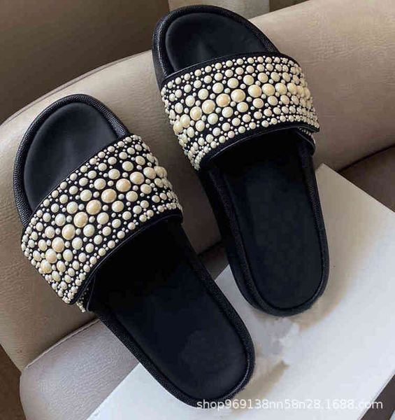 slippers summer thick bottomed muffin with canvas pearl beads ins lazy people wear one-sided open toe slippers for women, Black
slippers summer thick bottomed muffin with canvas pearl beads ins lazy people wear one-sided open toe slippers for women, Black