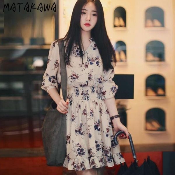 fashion small floral chiffon women dress spring korean loose vestido feminino longsleeved slim waist femme robe 210506, Black;gray
fashion small floral chiffon women dress spring korean loose vestido feminino longsleeved slim waist femme robe 210506, Black;gray