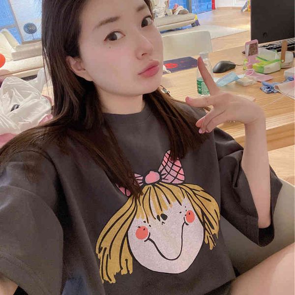 women's t-shirt south korea bora home east gate summer fell in love with high-grade gray cute girl short sleeved t-shirt, White
women's t-shirt south korea bora home east gate summer fell in love with high-grade gray cute girl short sleeved t-shirt, White