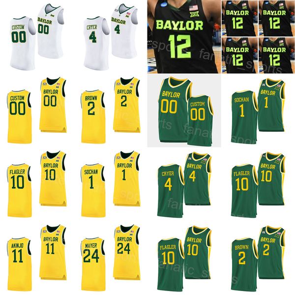 ncaa college baylor bears basketball 10 adam flagler jersey 11 james akinjo 24 matthew mayer 2 kendall brown 1 jeremy sochan 4 lj cryer univ, Black
ncaa college baylor bears basketball 10 adam flagler jersey 11 james akinjo 24 matthew mayer 2 kendall brown 1 jeremy sochan 4 lj cryer univ, Black
