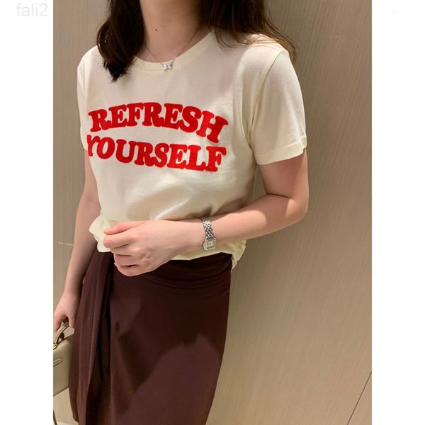 women's t-shirt designer spring fashion new style shirt with round sleeves 5sd4, White
women's t-shirt designer spring fashion new style shirt with round sleeves 5sd4, White