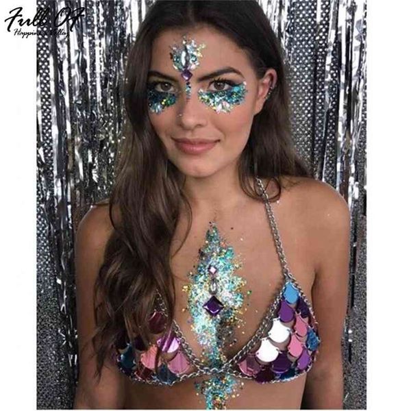 summer festival style metal chain mirror crop glitter mermaids beachwear bohemian womens bralette clubwear 210325, White
summer festival style metal chain mirror crop glitter mermaids beachwear bohemian womens bralette clubwear 210325, White