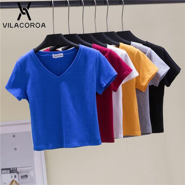 summer v-neck short sleeve basic crop womens clothes solid color cotton simple t-shirts femme bodycon casual t-, White
summer v-neck short sleeve basic crop womens clothes solid color cotton simple t-shirts femme bodycon casual t-, White