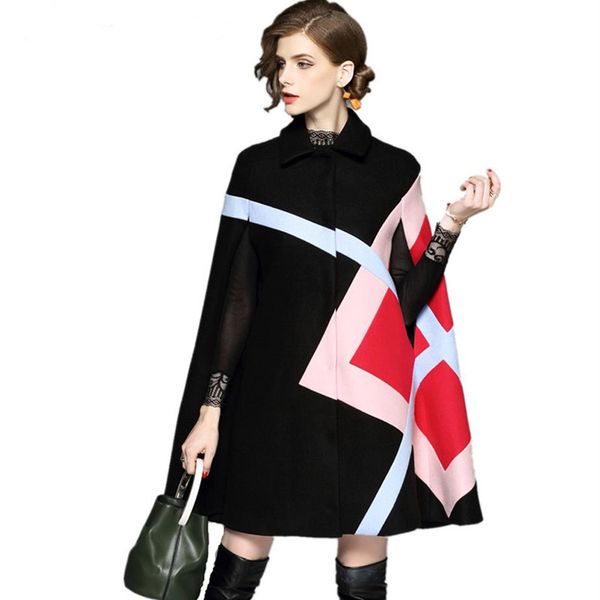 new 2020 fashion women winter jacket geometric pattern batwing sleeve woolen warm cloak ponchos cape coat wool blends outerwear2729, Black
new 2020 fashion women winter jacket geometric pattern batwing sleeve woolen warm cloak ponchos cape coat wool blends outerwear2729, Black