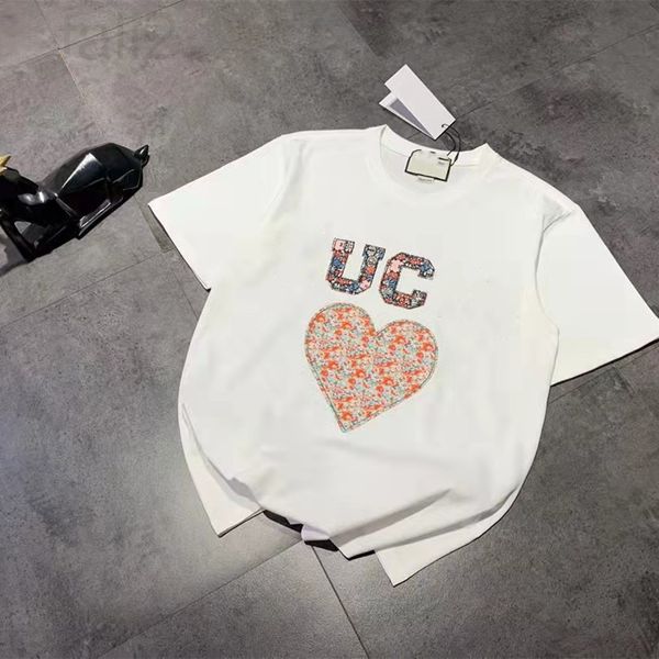women's t-shirt designer 6030305 summer new small broken flower letter embroidery paste cloth fashion trendy versatile round neck short, White
women's t-shirt designer 6030305 summer new small broken flower letter embroidery paste cloth fashion trendy versatile round neck short, White