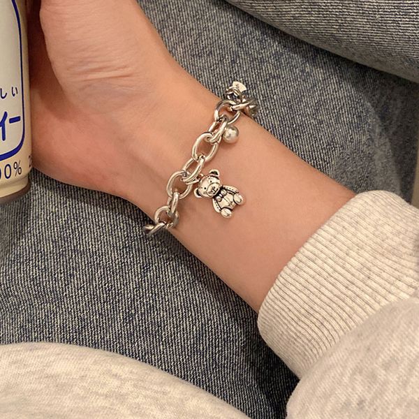 retro bear chain bracelet female personality niche design sense metal bracelet couple birthday jewelry gift, Black
retro bear chain bracelet female personality niche design sense metal bracelet couple birthday jewelry gift, Black