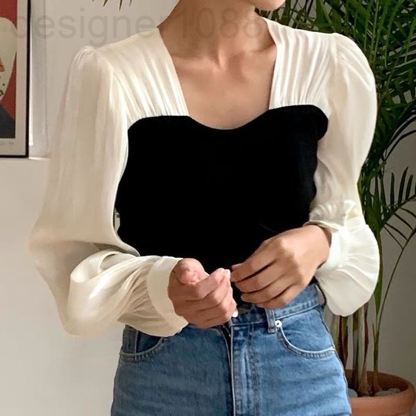women's blouses & shirts designer 22 early spring new french fake two-piece shirt women's design sense minority stitching black v-, White
women's blouses & shirts designer 22 early spring new french fake two-piece shirt women's design sense minority stitching black v-, White