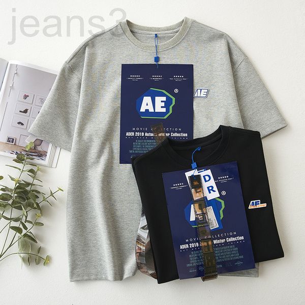 women's t-shirt designer ader22 embroidery silicone leather label simple ae small short sleeve round neck loose pullover couple t-shirt, White
women's t-shirt designer ader22 embroidery silicone leather label simple ae small short sleeve round neck loose pullover couple t-shirt, White