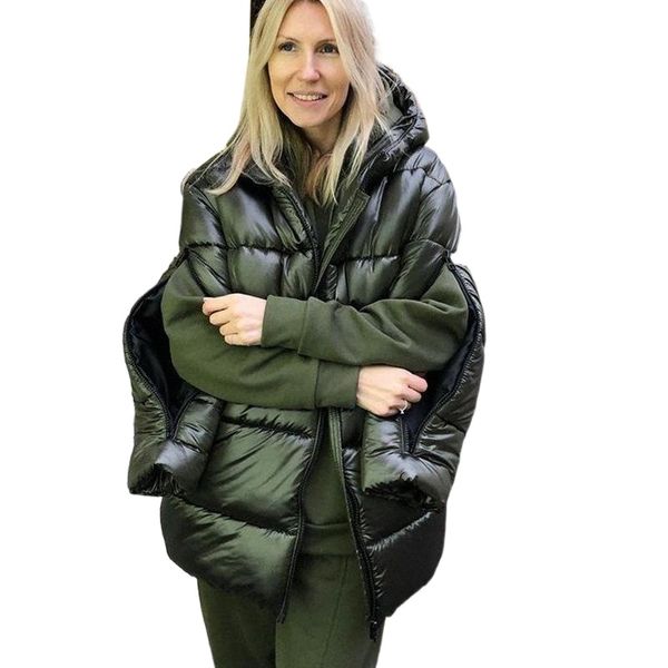women's down & parkas fashion hooded women elegant solid pu coats winter zipper hollow out sleeve cotton jackets ladies u2yp#, Black
women's down & parkas fashion hooded women elegant solid pu coats winter zipper hollow out sleeve cotton jackets ladies u2yp#, Black