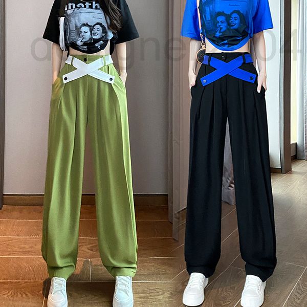 women's two piece pants designer 2022 summer loose contrast color cross splicing design sense suit casual pants wni4, White
women's two piece pants designer 2022 summer loose contrast color cross splicing design sense suit casual pants wni4, White