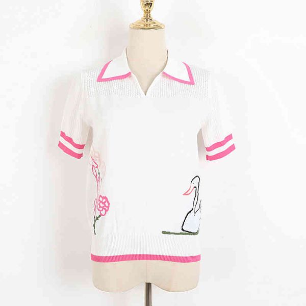 women's knits & tees lapel short sleeve sweater 2022 summer small fresh slim micro transparent polo collar b0ee, White
women's knits & tees lapel short sleeve sweater 2022 summer small fresh slim micro transparent polo collar b0ee, White