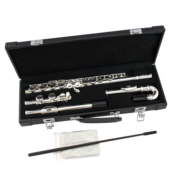 flute intermediate grade 16 closed hole silver plated body straight or curved head joint flute
flute intermediate grade 16 closed hole silver plated body straight or curved head joint flute