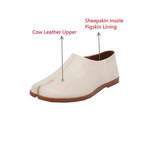 dress shoes women split toe cow leather ninja tabi loafer unine flat mm6 woman soft slip on real pumping 220715, Black
dress shoes women split toe cow leather ninja tabi loafer unine flat mm6 woman soft slip on real pumping 220715, Black