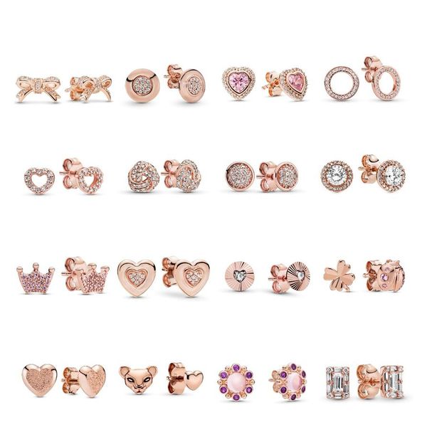 rose gold stud earrings fit original pandora for women's wedding birthday gift european jewelry309x, Golden;silver
rose gold stud earrings fit original pandora for women's wedding birthday gift european jewelry309x, Golden;silver