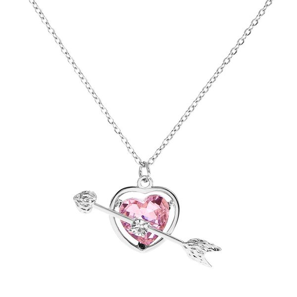 s2904 fashion jewelry arrow heart pink love pendant necklace women choker necklaces, Silver
s2904 fashion jewelry arrow heart pink love pendant necklace women choker necklaces, Silver